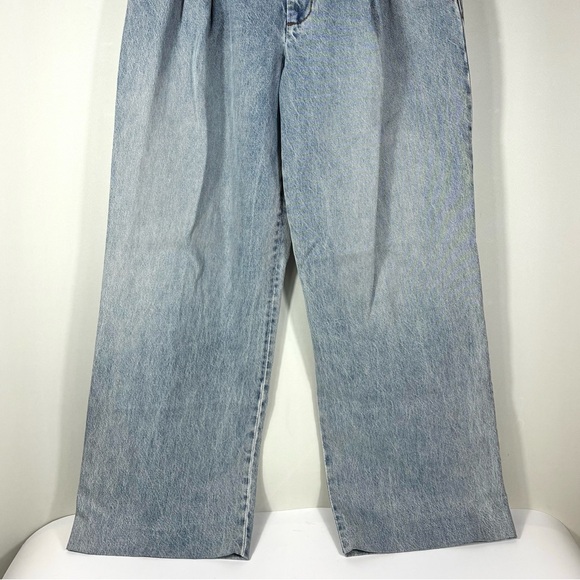 Zimmermann Pleated Wide Leg Jeans Sea Foam Blue AU 2 4 US 8 12 NWT Denim - Picture 17 of 17